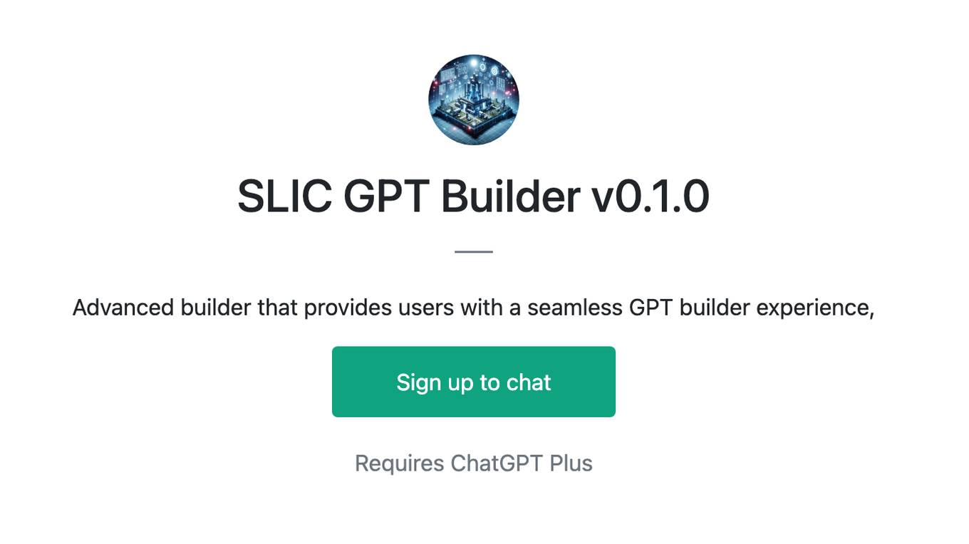 SLIC GPT Builder v0.1.0 Screenshot