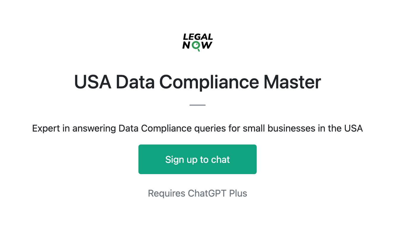 USA Data Compliance Master Screenshot