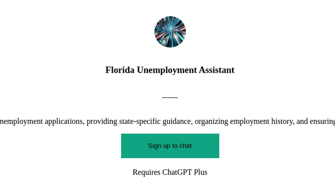 Florida Unemployment Assistant Screenshot