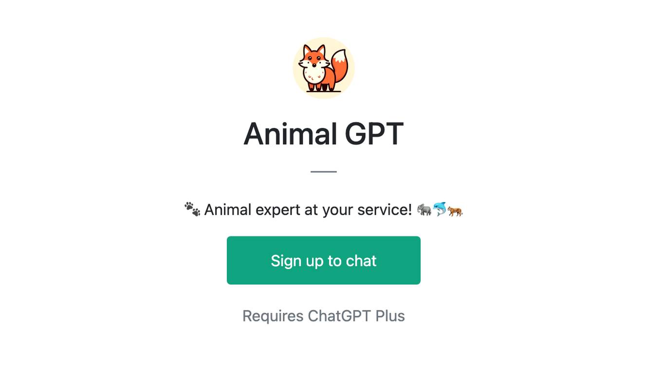 Animal GPT Screenshot