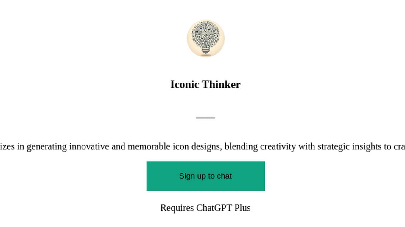 Iconic Thinker Screenshot