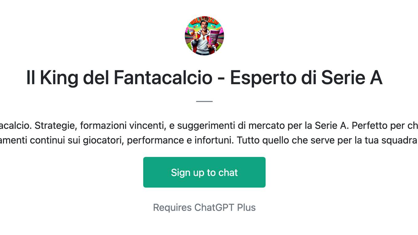 Il King del Fantacalcio - Esperto di Serie A Screenshot