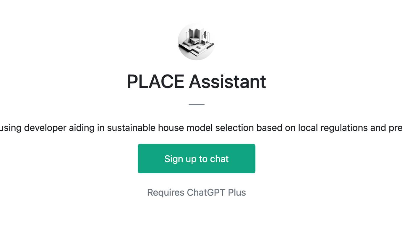 PLACE Assistant Screenshot