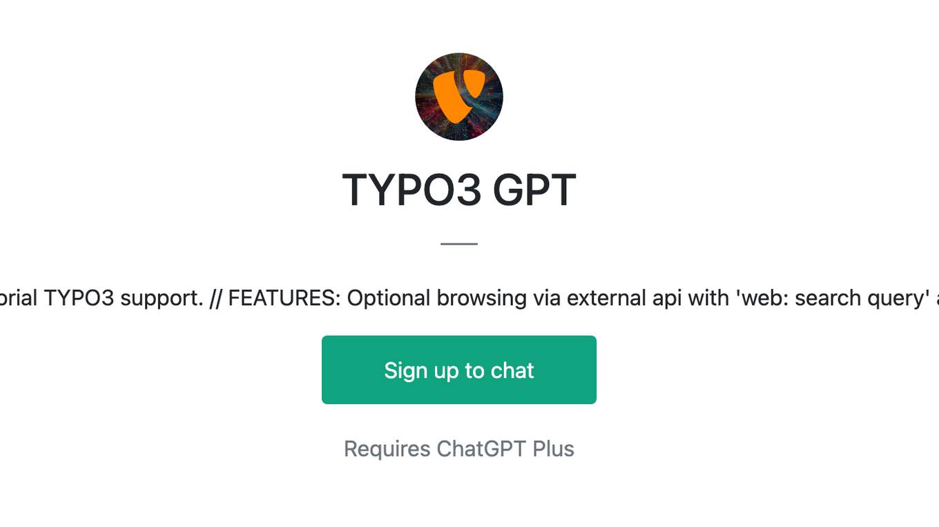 TYPO3 GPT Screenshot