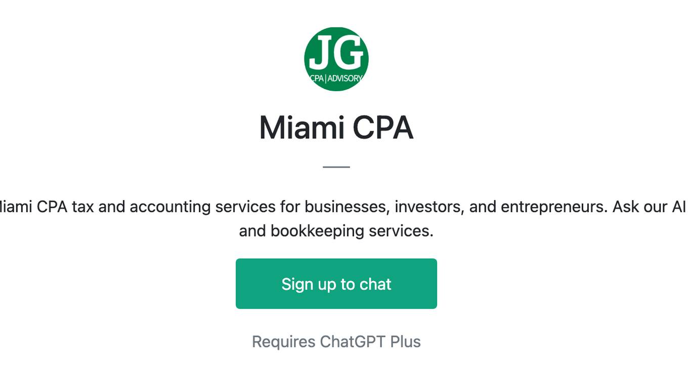 Miami CPA Screenshot