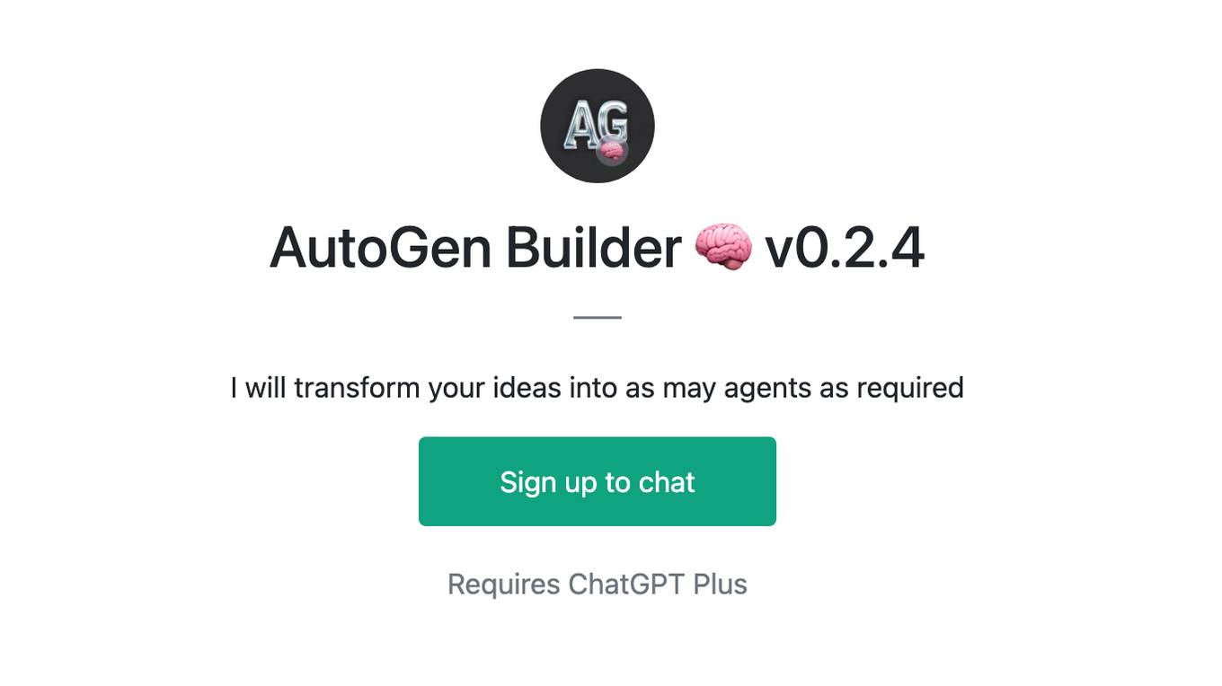 AutoGen Builder 🧠 v0.2.4 Screenshot