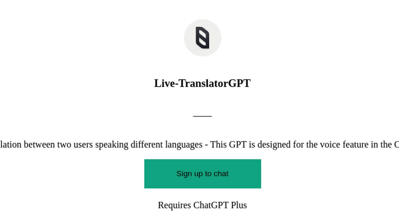 Live-TranslatorGPT Screenshot