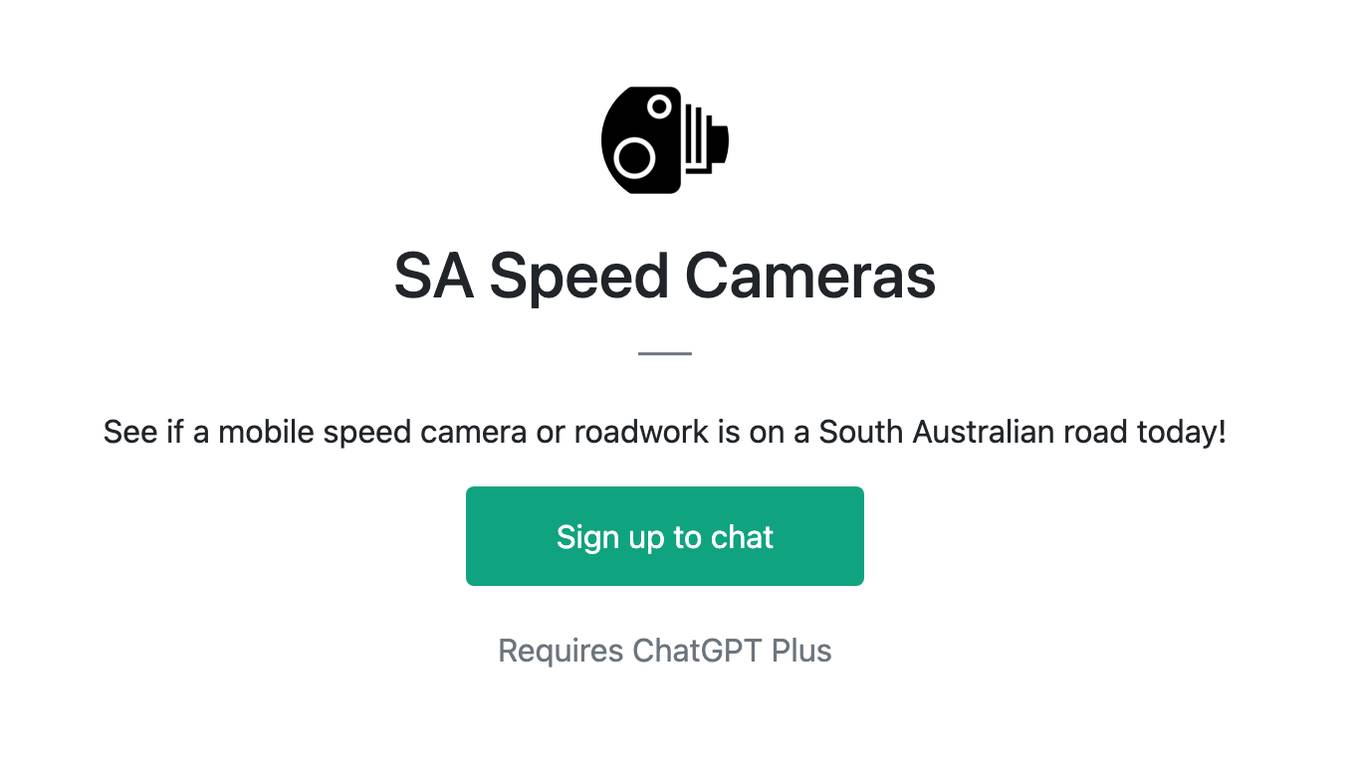 SA Speed Cameras Screenshot