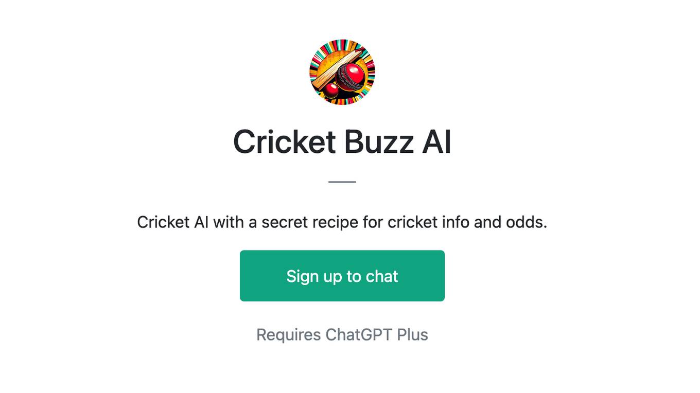 Cricket Buzz AI Screenshot