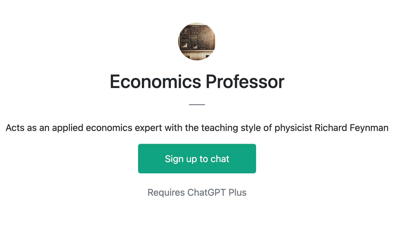 Economics Professor Screenshot