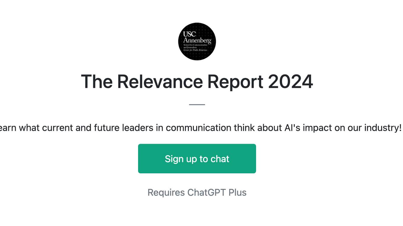 The Relevance Report 2024 Screenshot