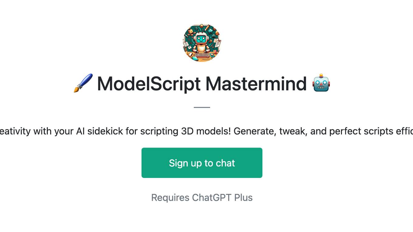 🖌️ ModelScript Mastermind 🤖 Screenshot