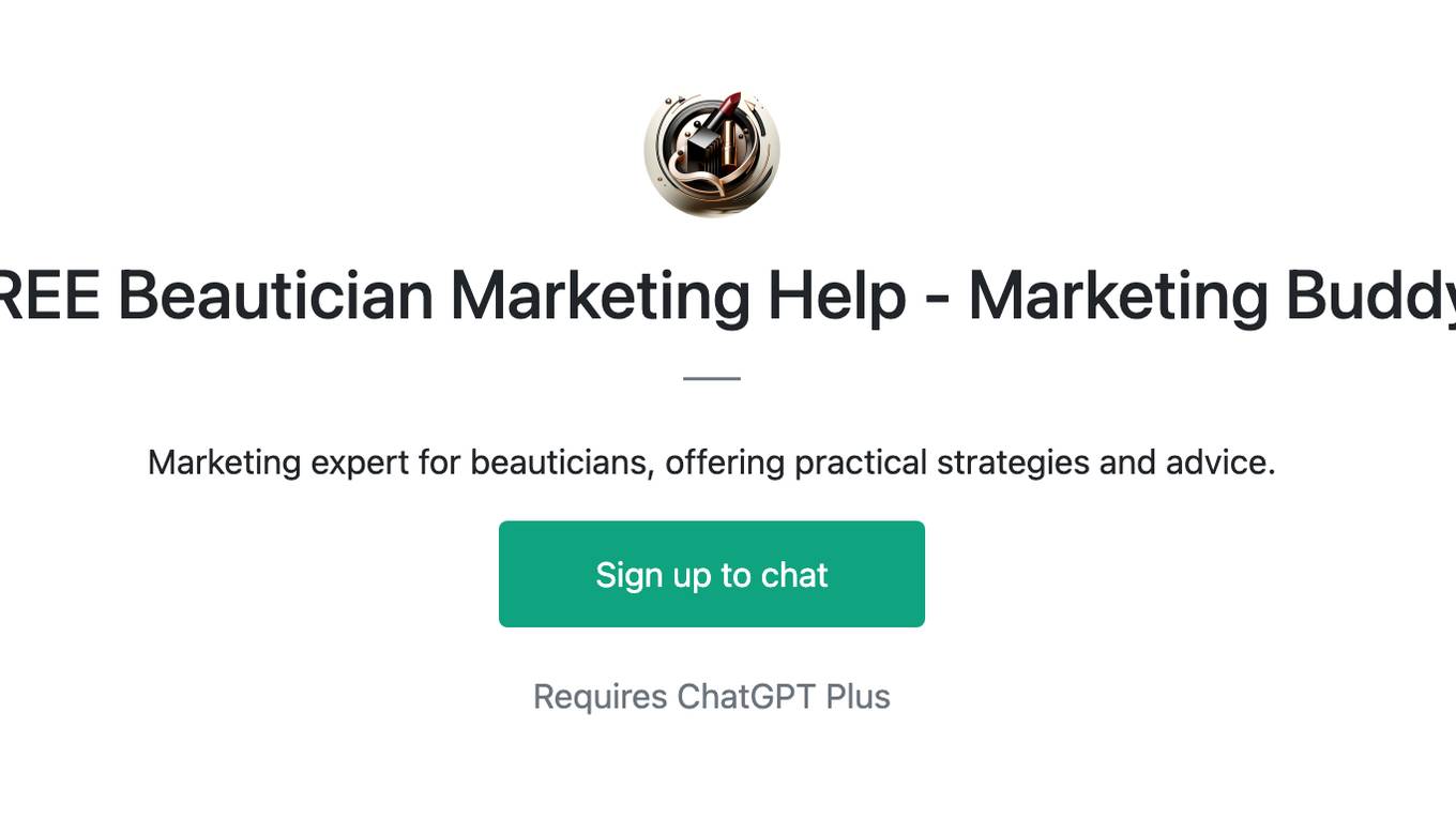 FREE Beautician Marketing Help - Marketing Buddy Screenshot