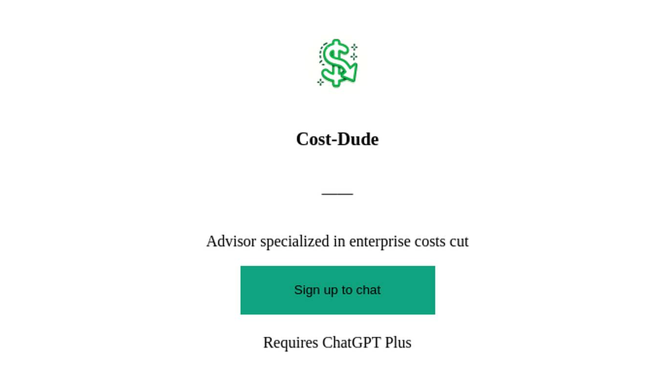 Cost-Dude Screenshot