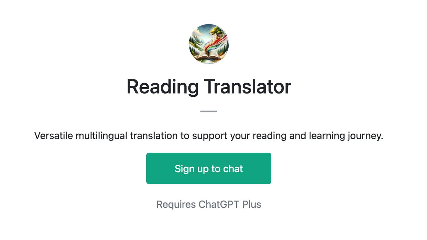 Reading Translator Screenshot