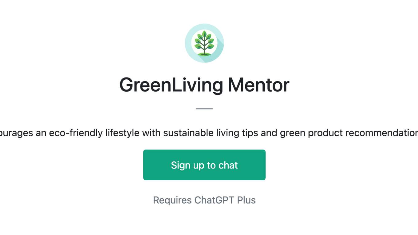 GreenLiving Mentor Screenshot