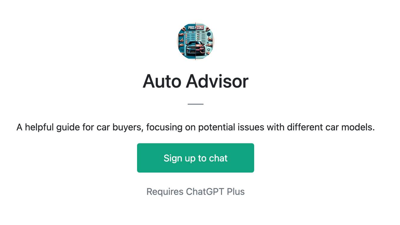 Auto Advisor Screenshot