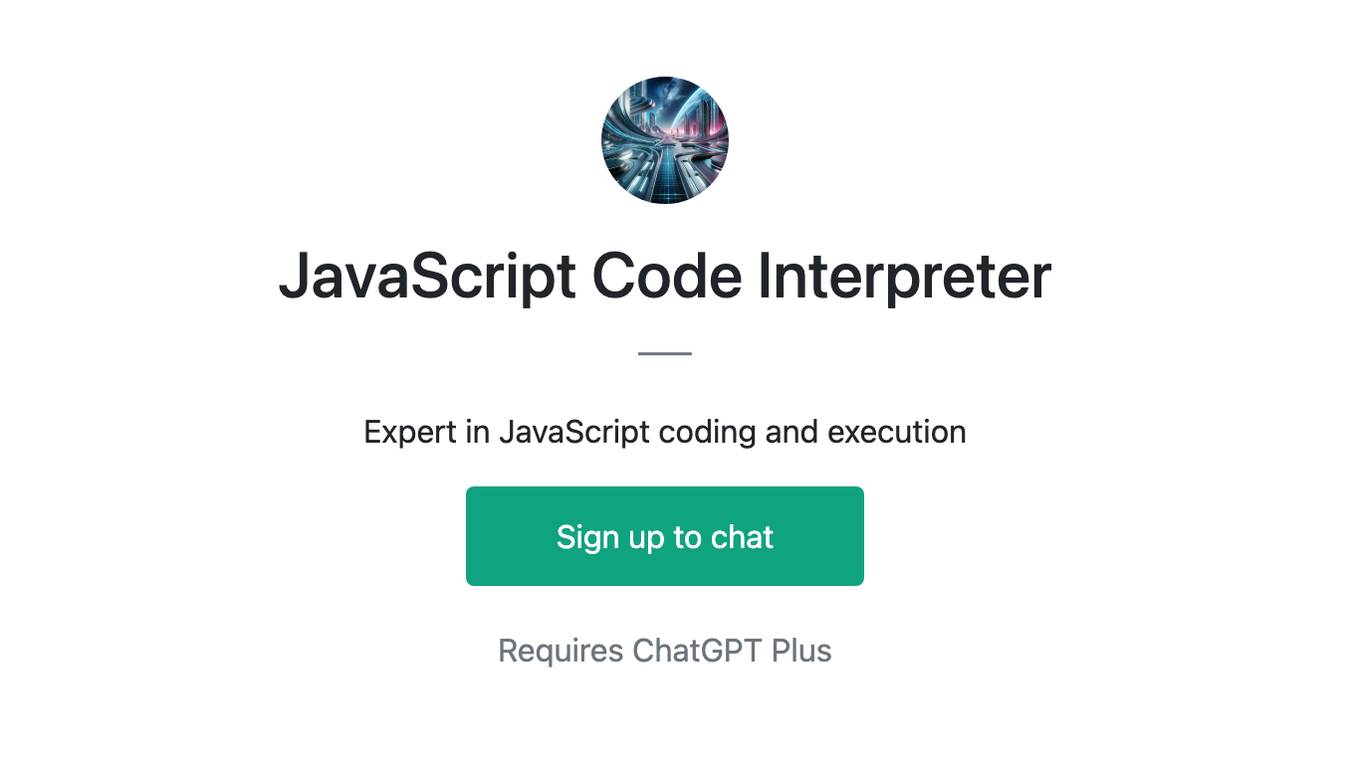 JavaScript Code Interpreter Screenshot