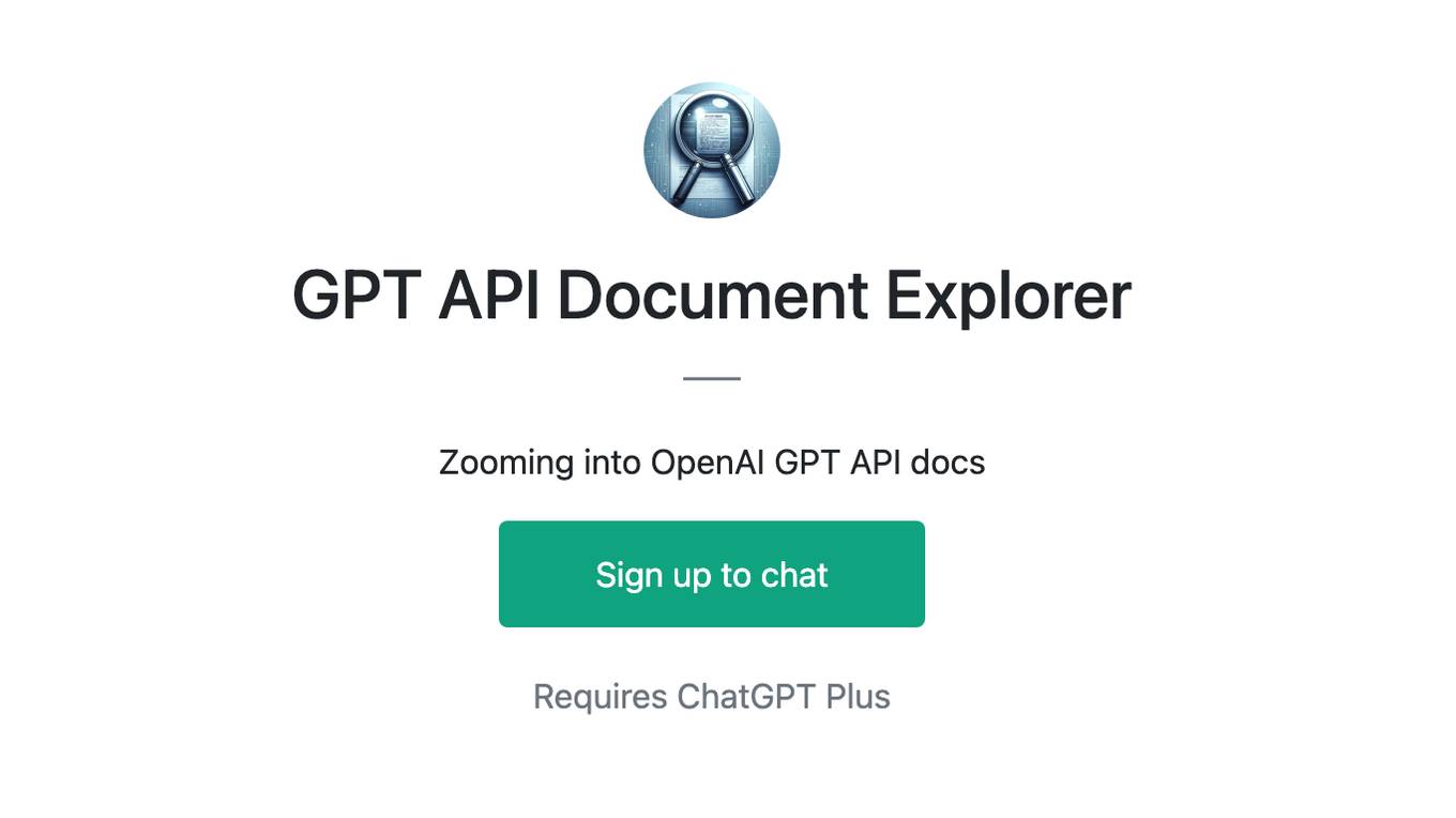 GPT API Document Explorer Screenshot