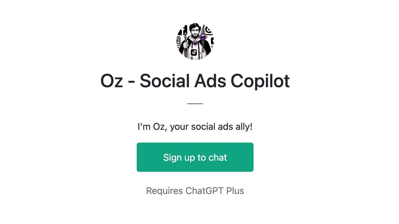 Oz - Social Ads Copilot Screenshot