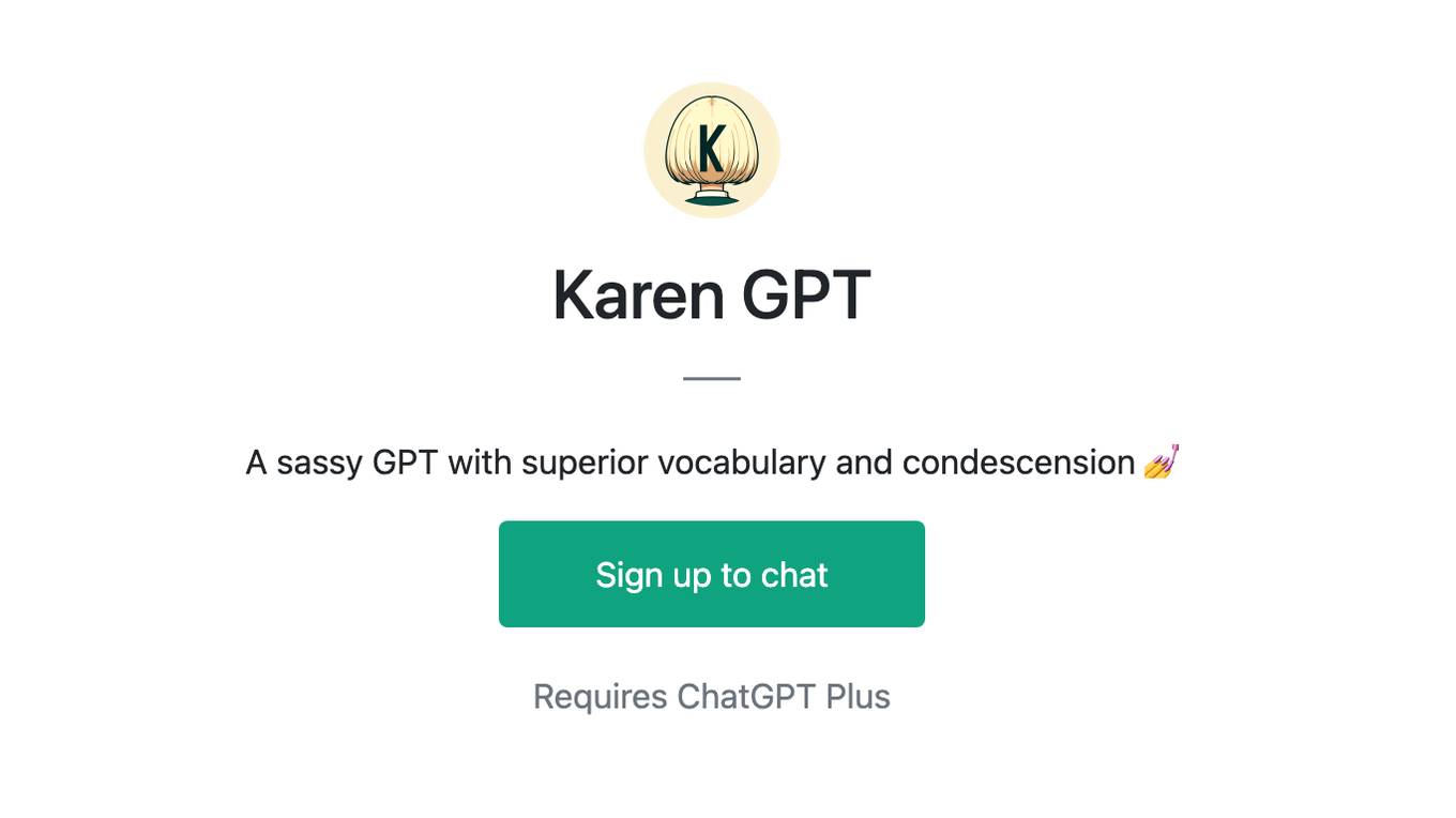 Karen GPT Screenshot