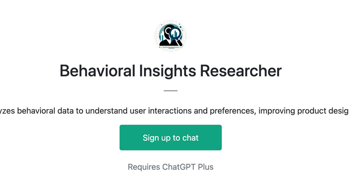 Behavioral Insights Researcher Screenshot