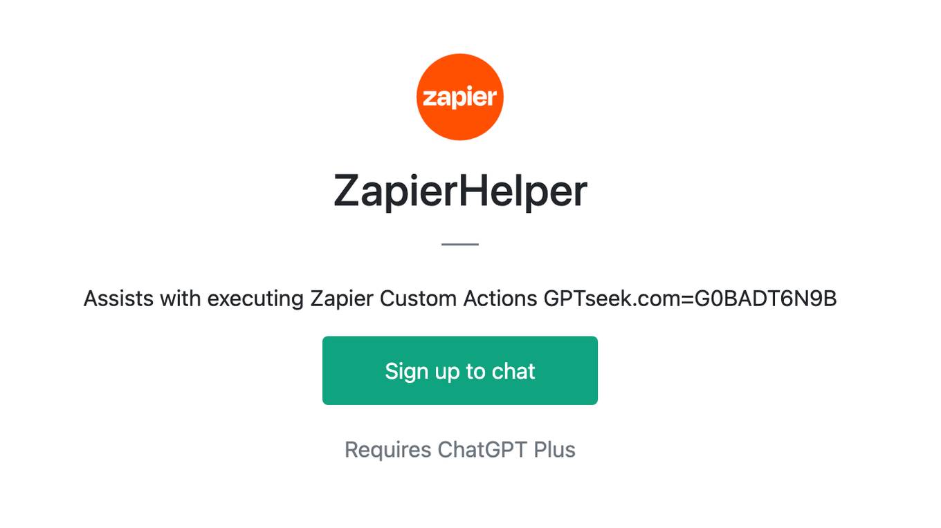 ZapierHelper Screenshot