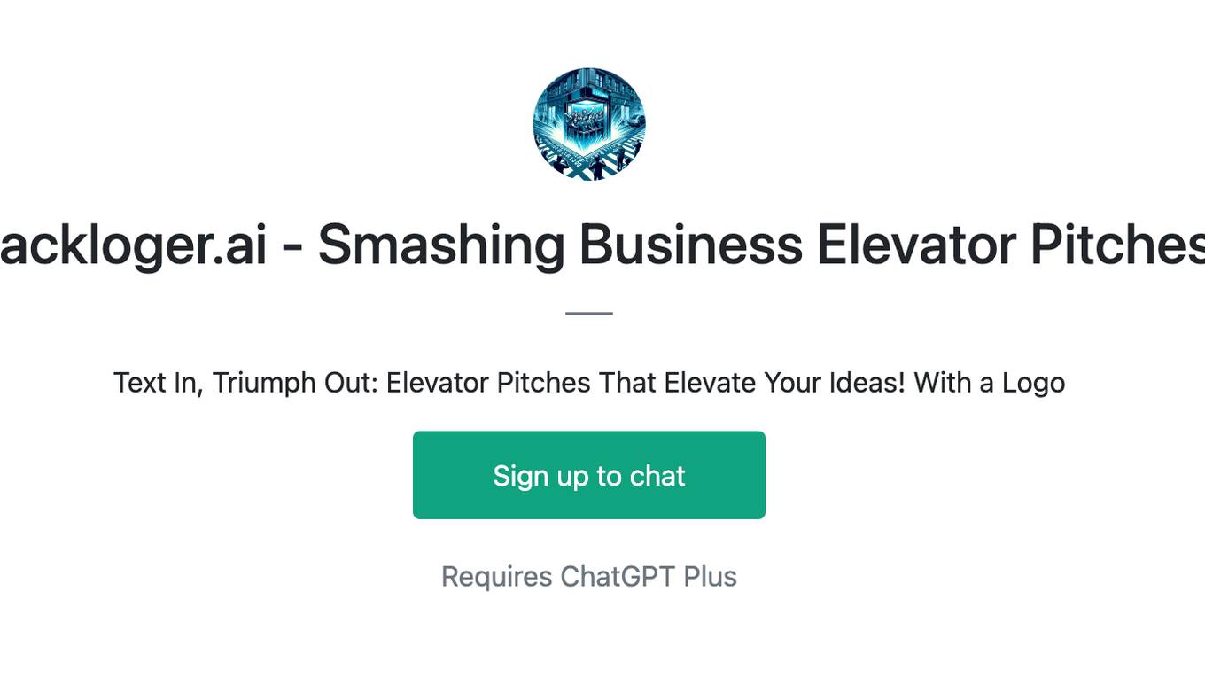 Backloger.ai - Smashing  Business Elevator Pitches Screenshot