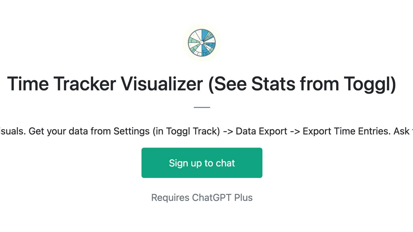 Time Tracker Visualizer (See Stats from Toggl) Screenshot