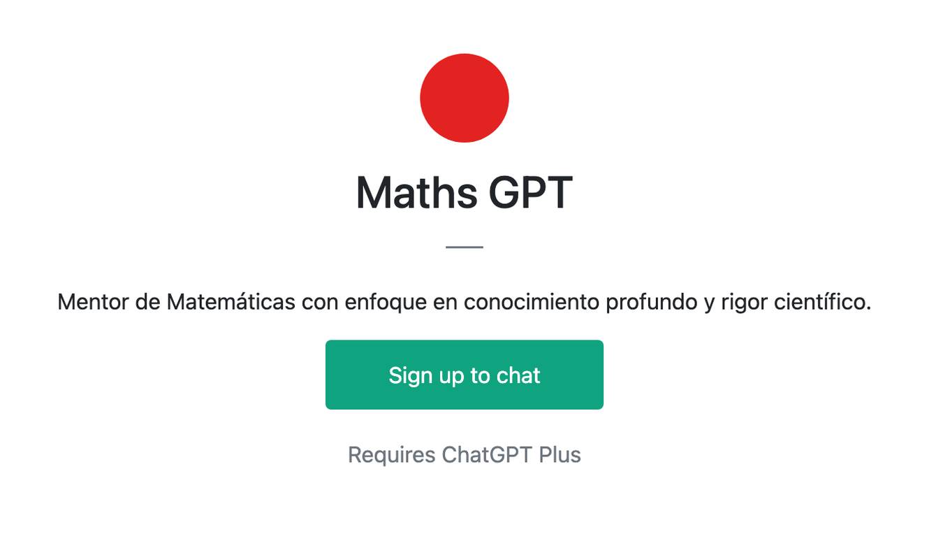 Maths GPT Screenshot