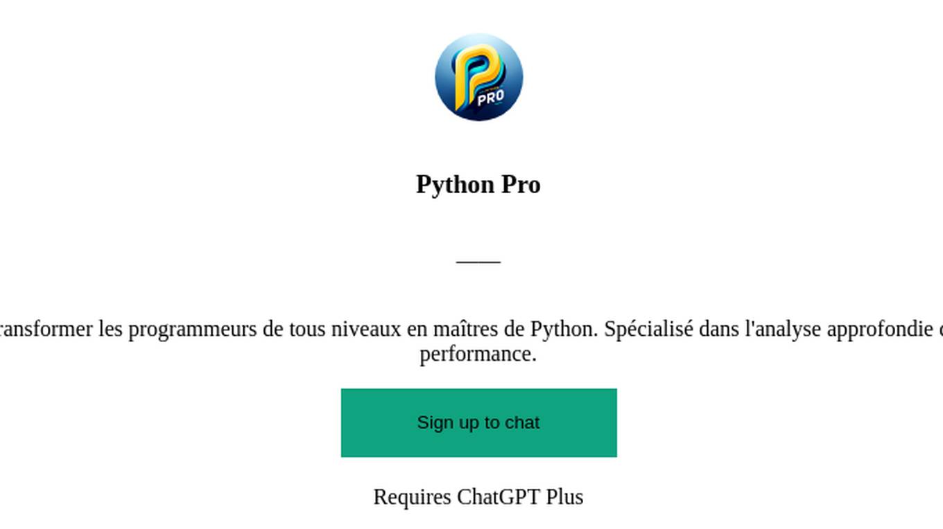 Python Pro Screenshot