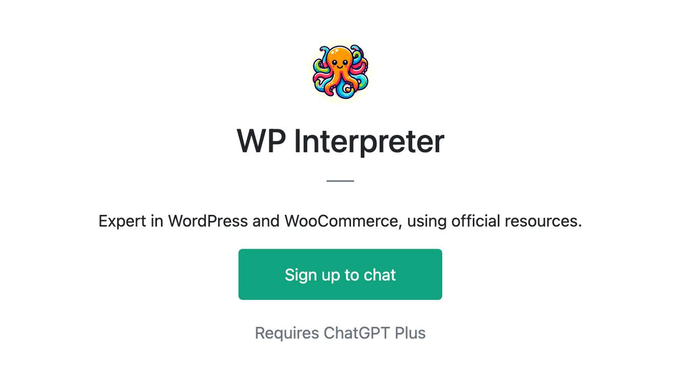 WP Interpreter Screenshot