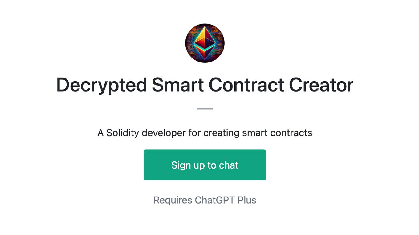 Decrypted Smart Contract Creator Screenshot