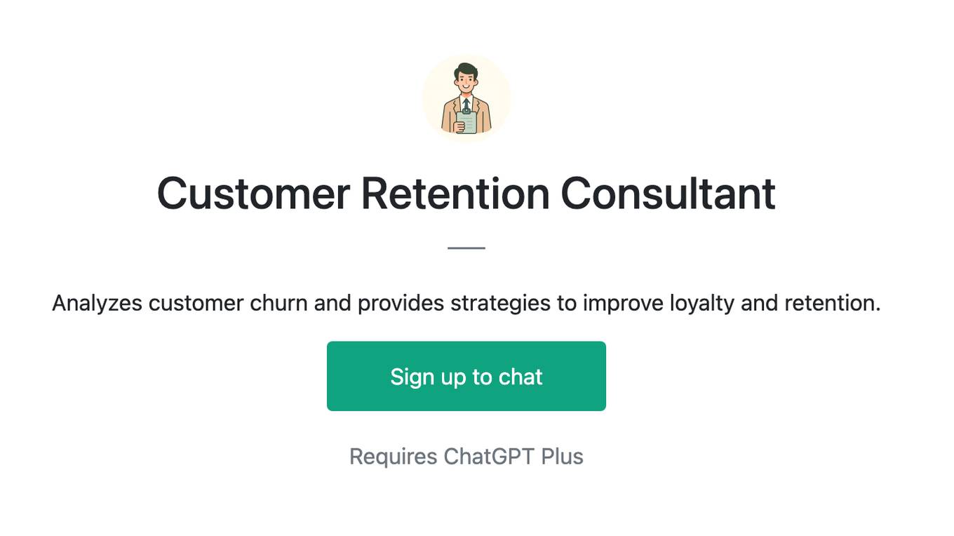 Customer Retention Consultant Screenshot