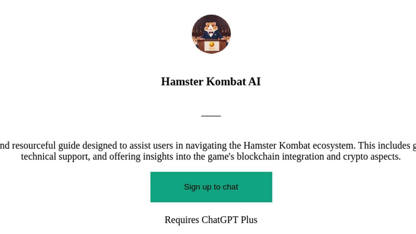 Hamster Kombat AI Screenshot