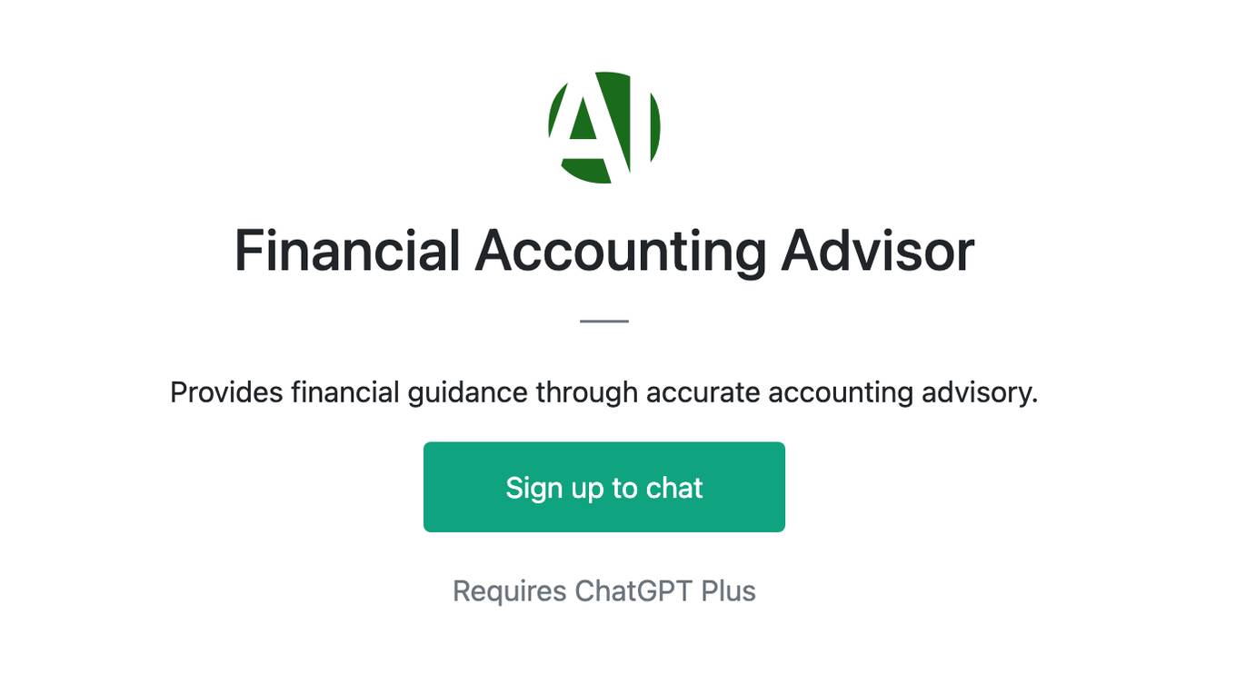 Financial Accounting Advisor Screenshot