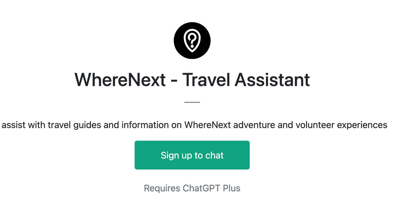 WhereNext - Travel Assistant Screenshot