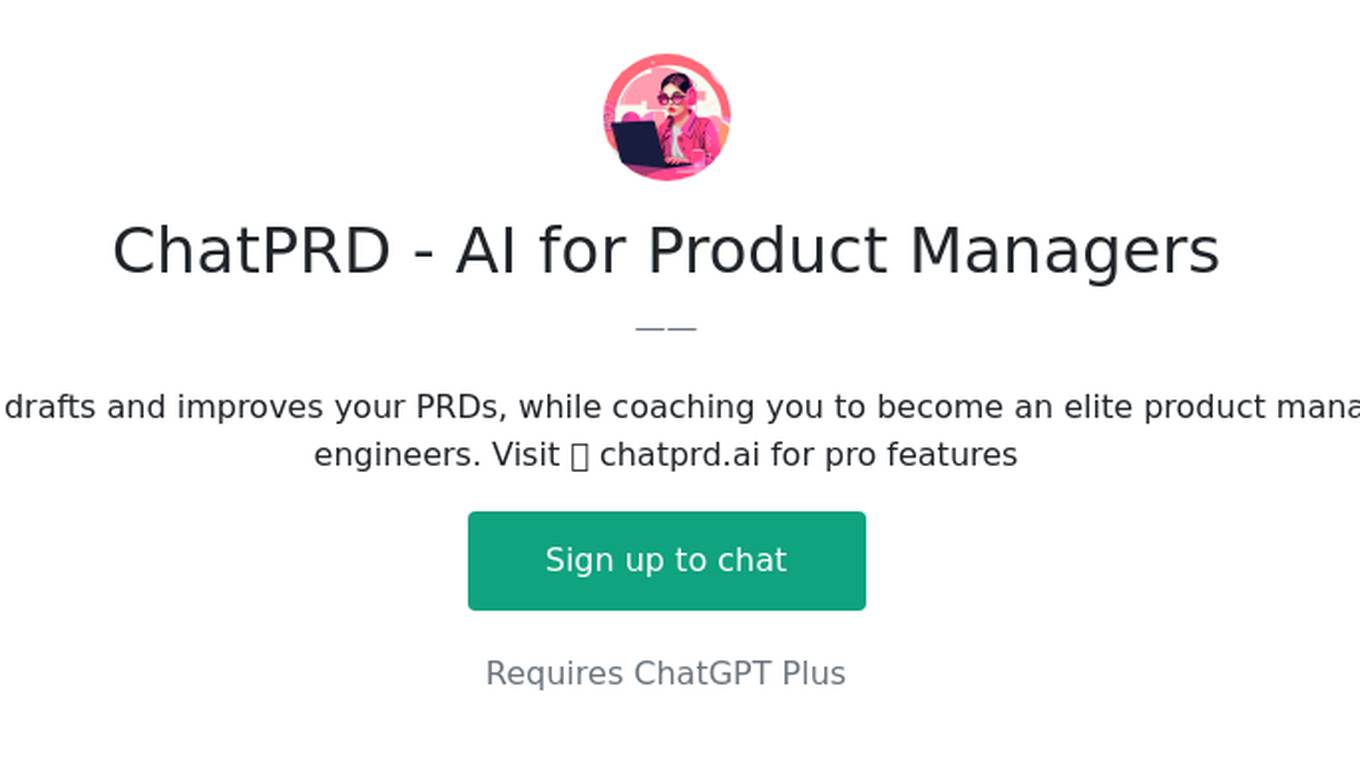 ChatPRD - AI for Product Managers Screenshot