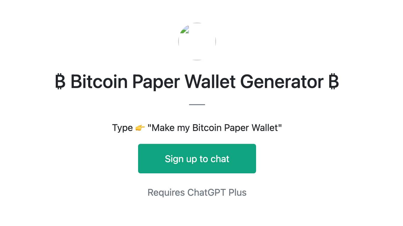 ₿ Bitcoin Paper Wallet Generator ₿ Screenshot