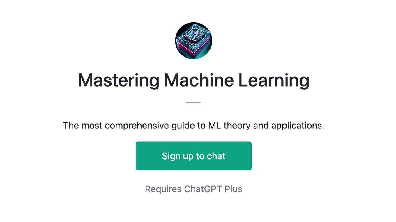 Mastering Machine Learning Screenshot