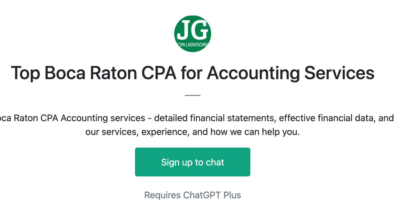 Top Boca Raton CPA for Accounting Services Screenshot