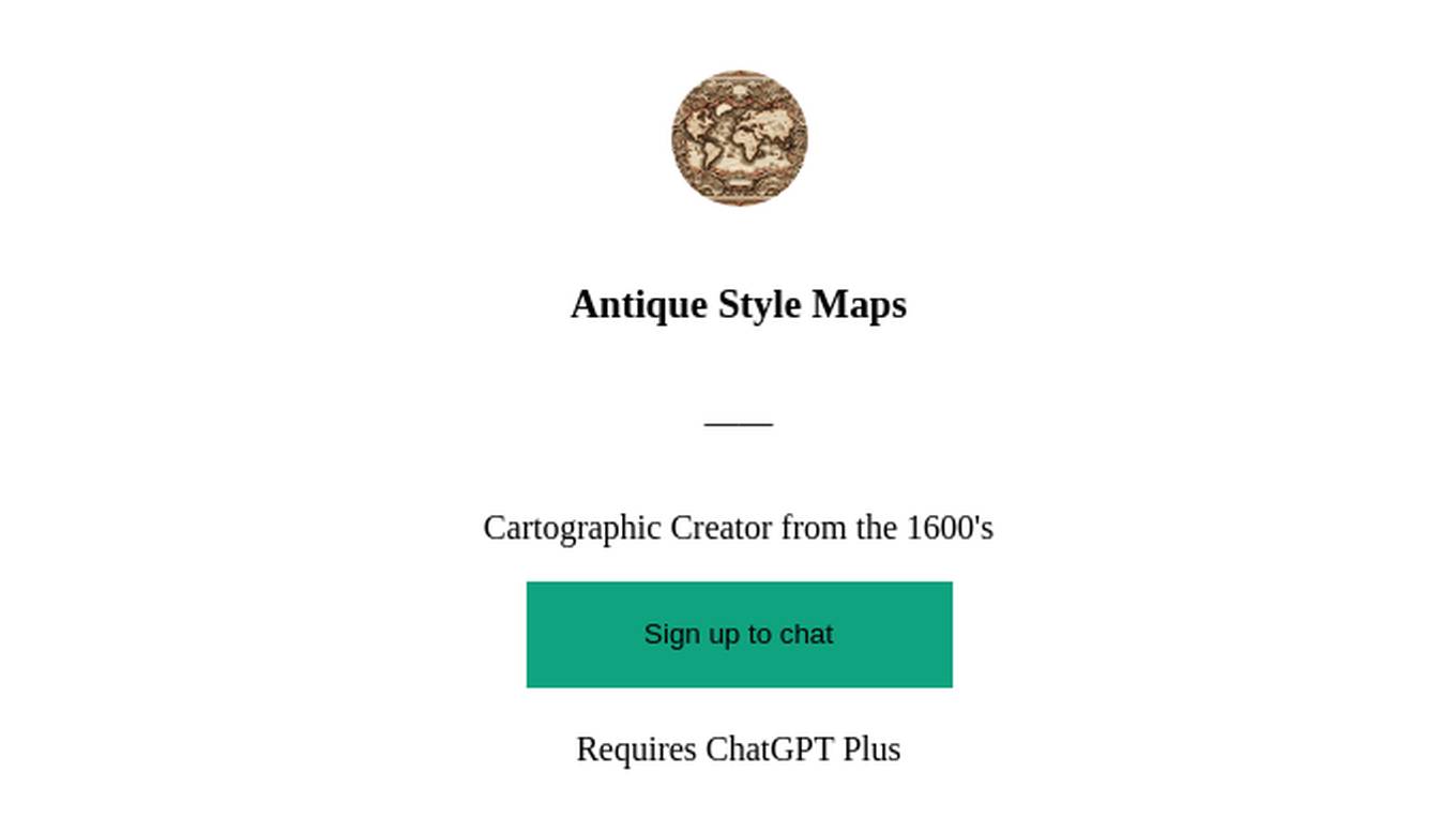 Antique Style Maps Screenshot