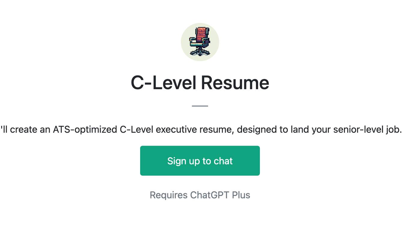 C-Level Resume Screenshot