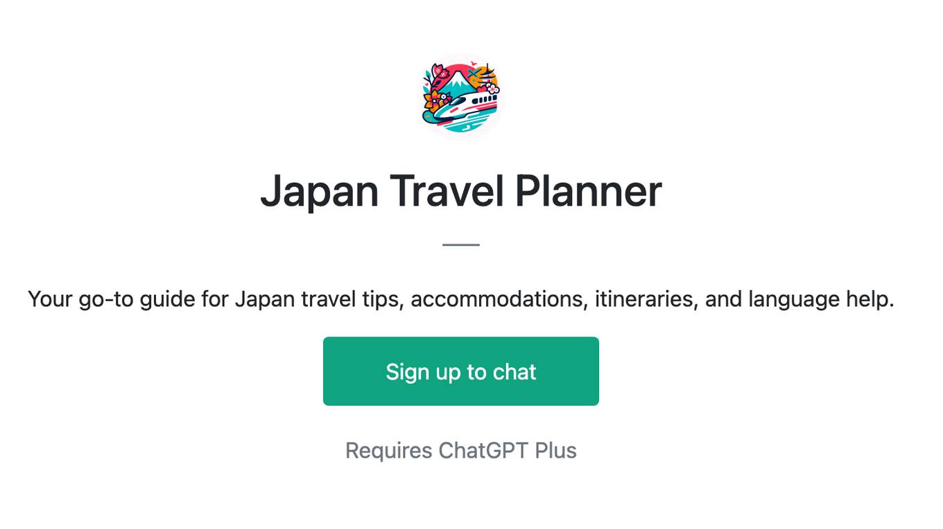 Japan Travel Planner Screenshot