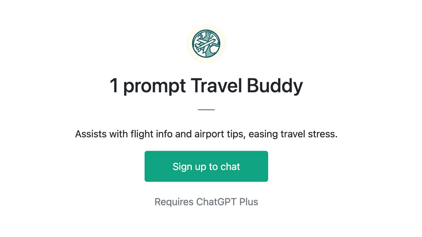 1 prompt Travel Buddy Screenshot