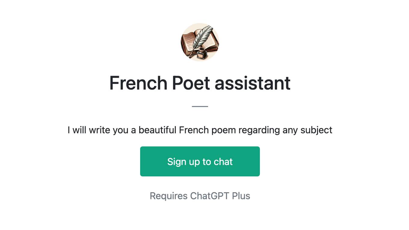 French Poet assistant Screenshot