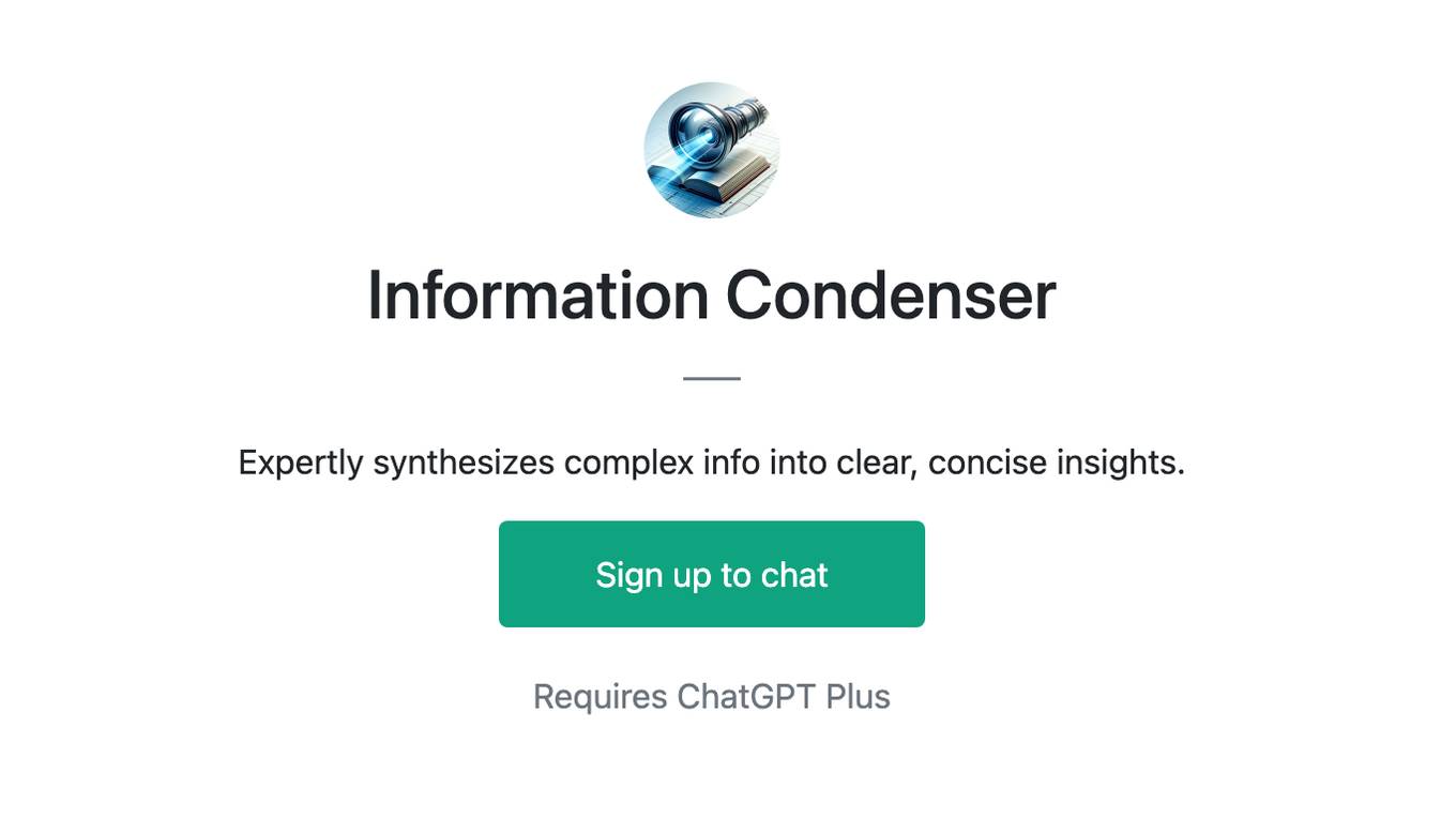 Information Condenser Screenshot