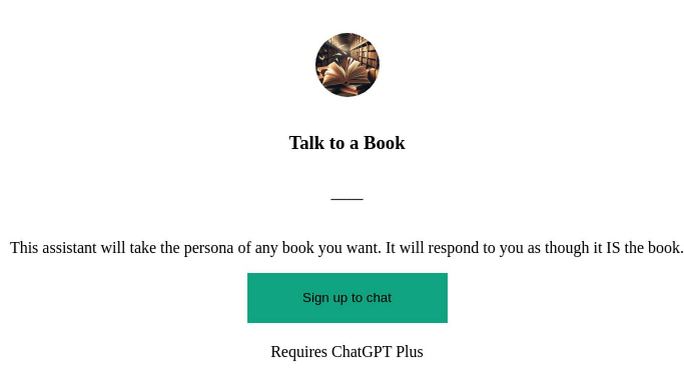 Talk to a Book Screenshot