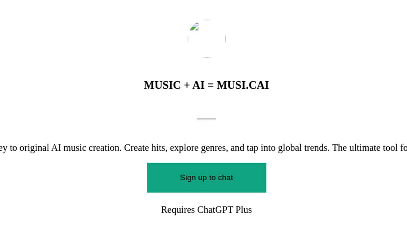 MUSIC + AI = MUSI.CAI Screenshot