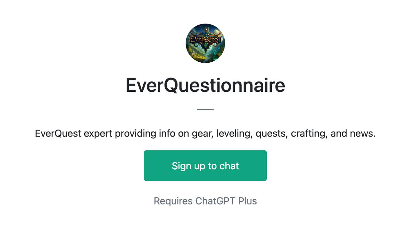 EverQuestionnaire Screenshot